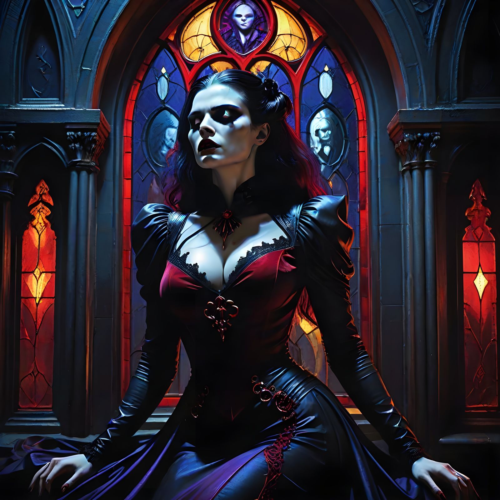 Seductive Gothic Vampire Bats for Sleeping Prey