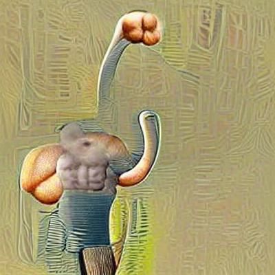 Elephant Transforms Into Muscular Human Hybrid