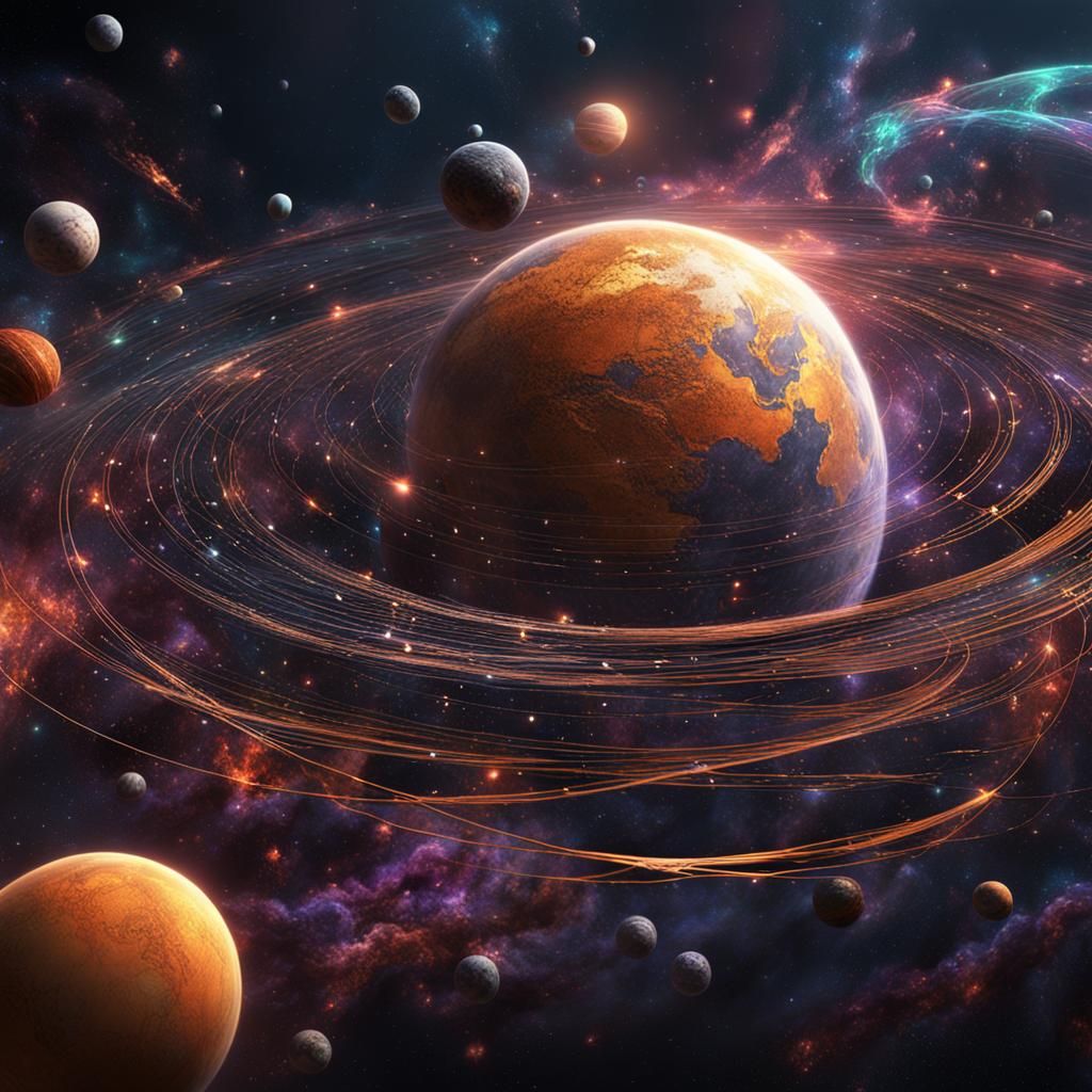 Cosmic Strings Shake the Universe: Detailed Matte Painting