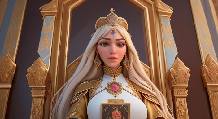 Saint Tamar, Empress of Georgia: Photorealistic Portrait