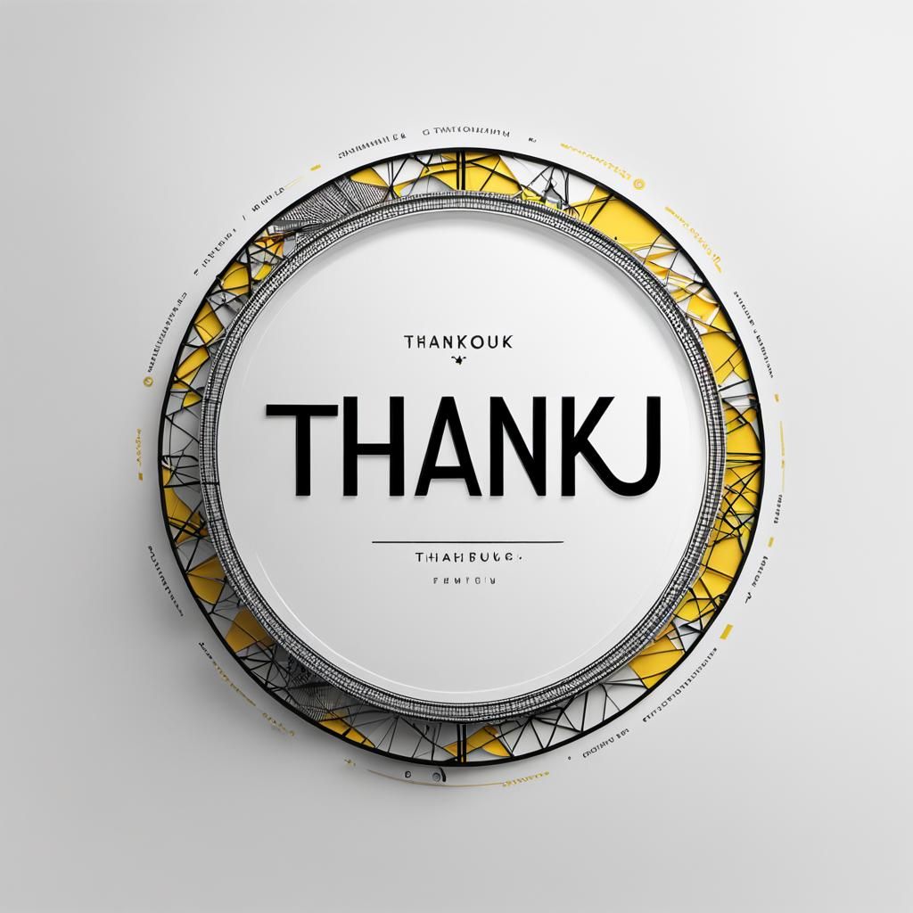 Modern Black and Yellow Thank You Logo