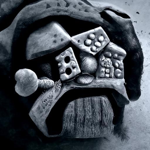 Hyperdetailed Charcoal Drawing of a Gingerbread War