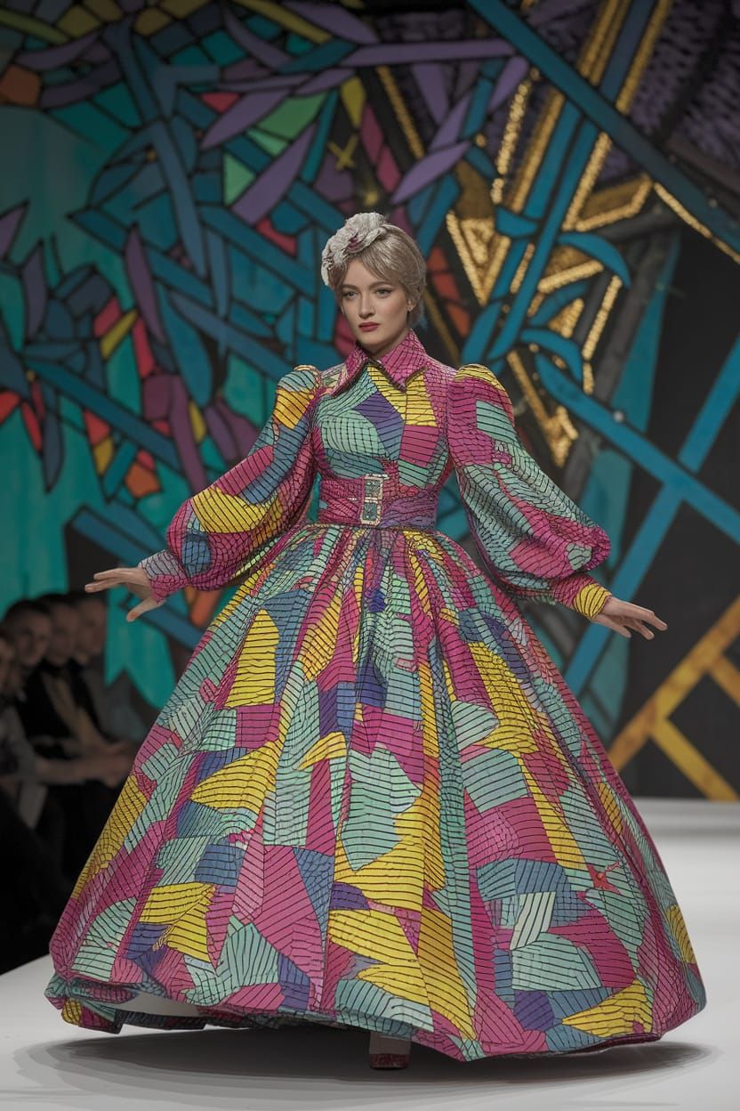 Architextual Couture Doodleblend Petrykivka Hyaline Poetic Quilling Melodramatic Lighting Fashion