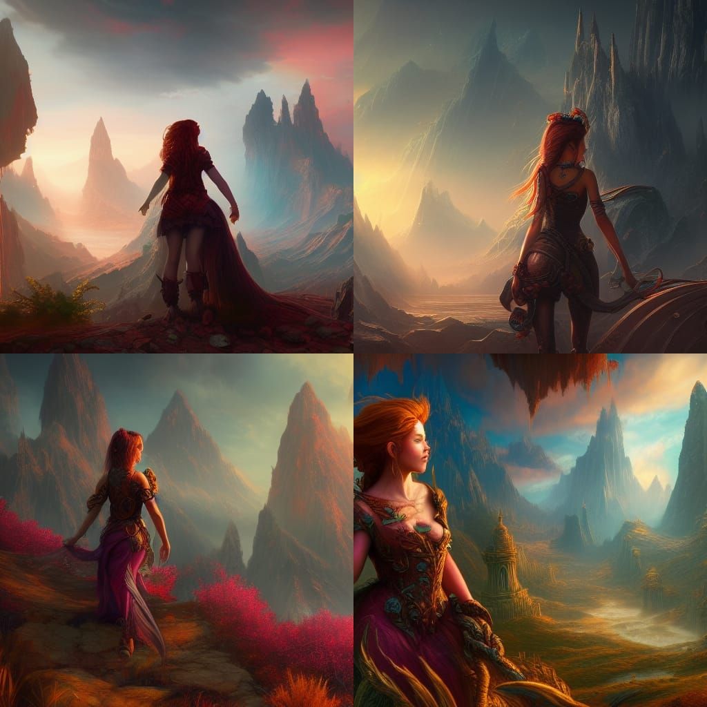 Detailed Matte Painting of a Girl in Fantasy Style