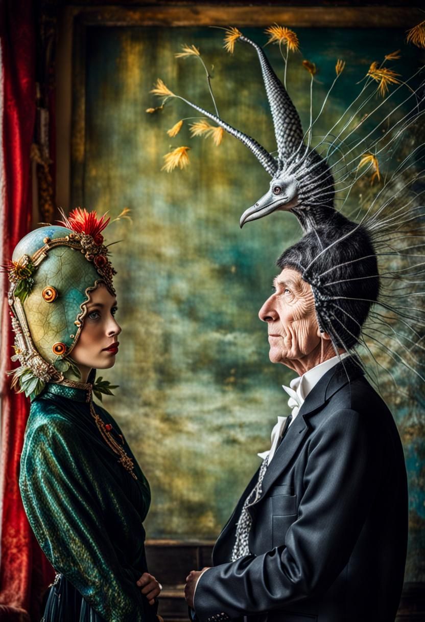 Surreal Alien Restaurant Celebration in Dreamy Photography