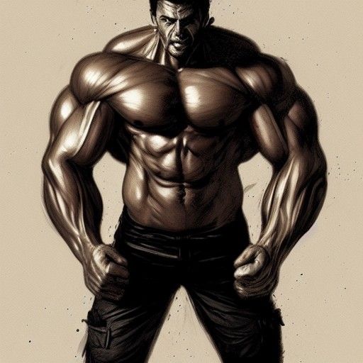 Sinister Gym Muscle Man Artwork