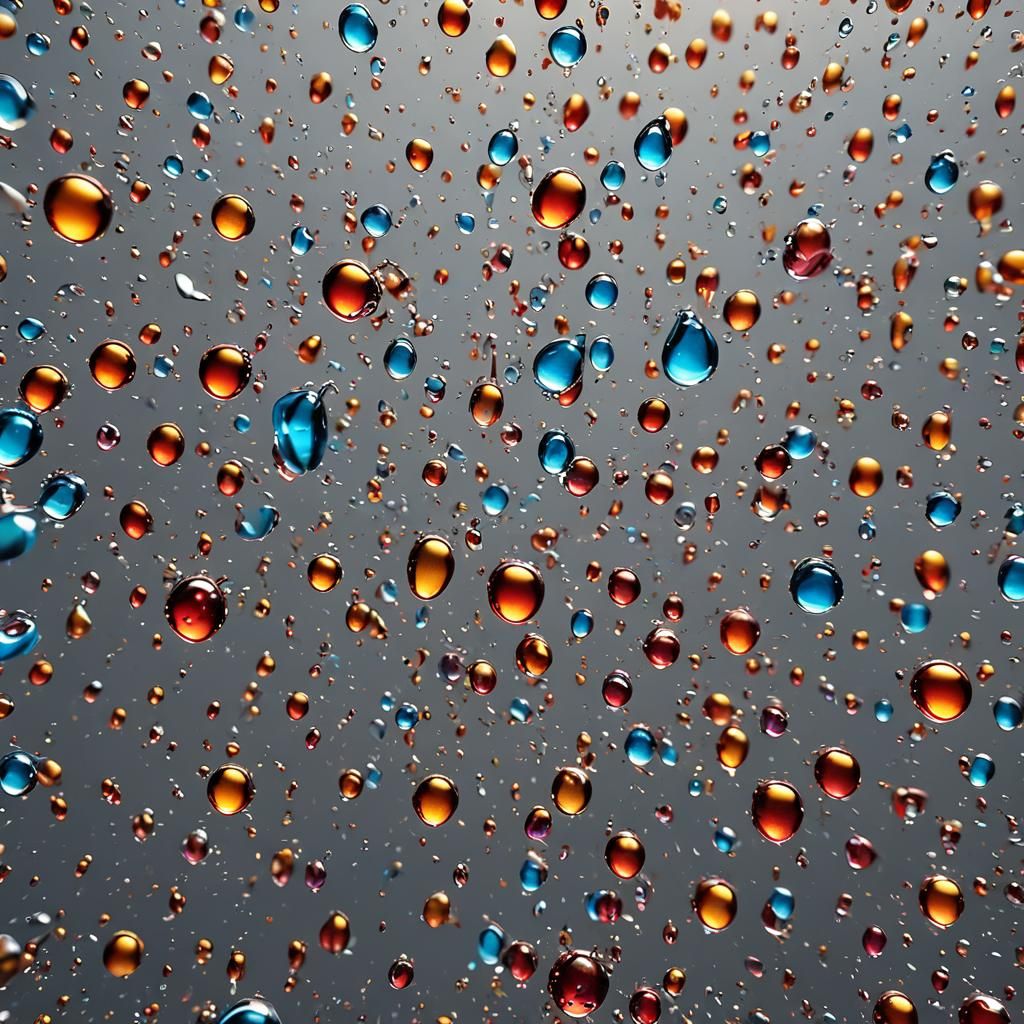 Hyperrealistic Water Drop Shattering Explosion