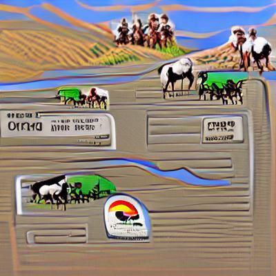 Covered Wagon on the Oregon Trail