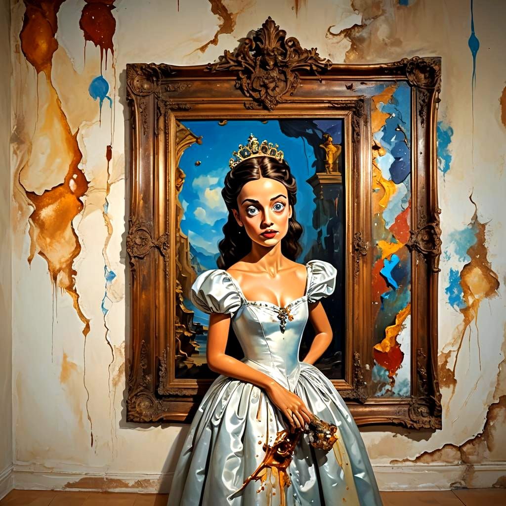 Princess Emerges from Canvas in Lavish Museum