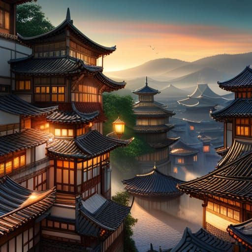 Four Aspects of Korean Culture, Detailed Matte Painting
