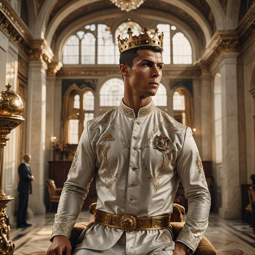 Cristiano Ronaldo as King in Regal Portrait