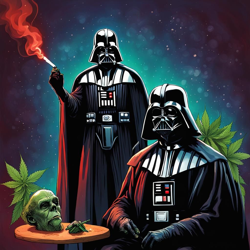 Galactic Sith Lords Enjoy a Relaxing Smoke