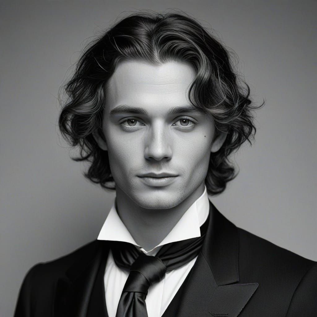 Elegant Young Gentleman in Victorian Attire