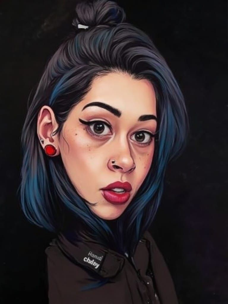 Woman in Hanna-Barbera Style Graffiti Art