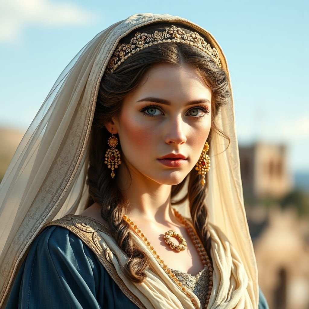 Hera, Queen of the Gods, in Detailed Matte Painting