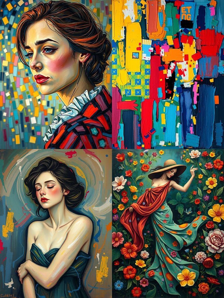 Expressionist Neo-Impressionist Oil Painting