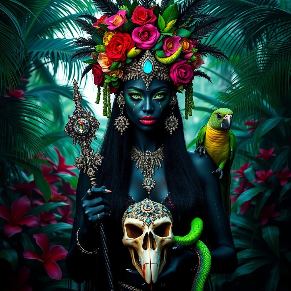 Voodoo Queen Kali Hybrid in Dark Futurism