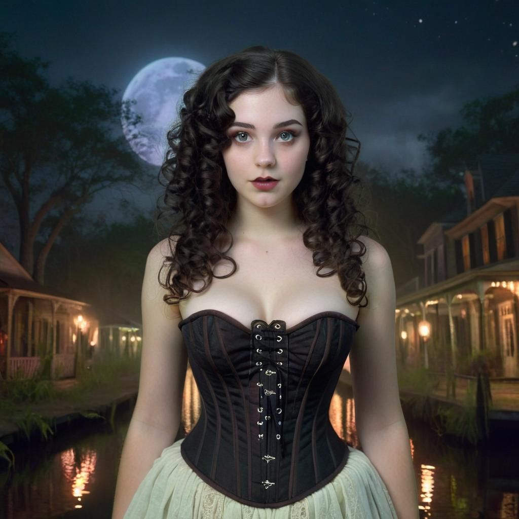 New Orleans Witch Casting a Bayou Spell