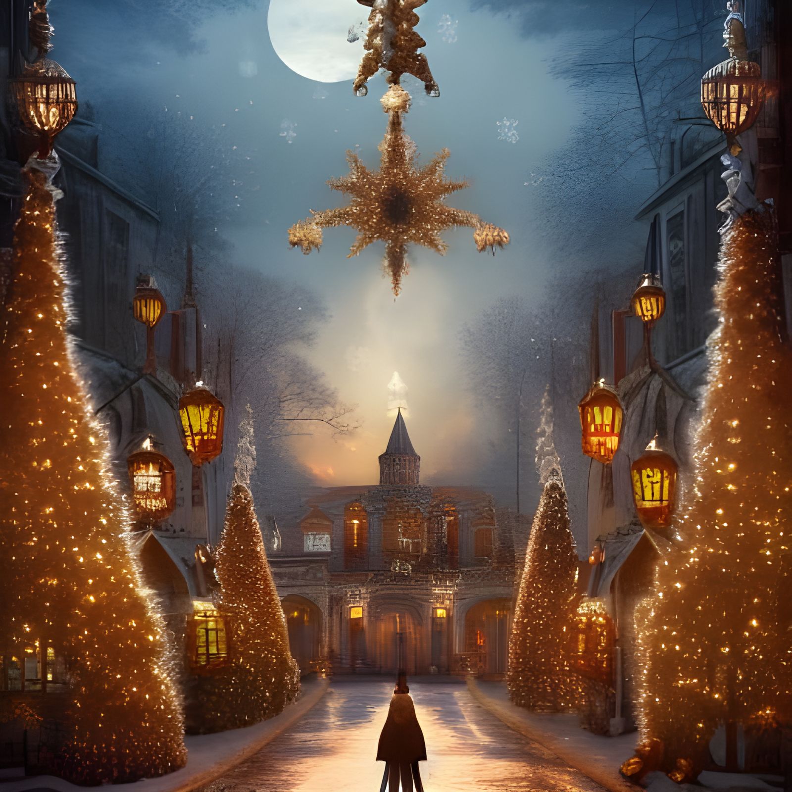 Quirky Christmas Wonderland: Digital Matte Painting