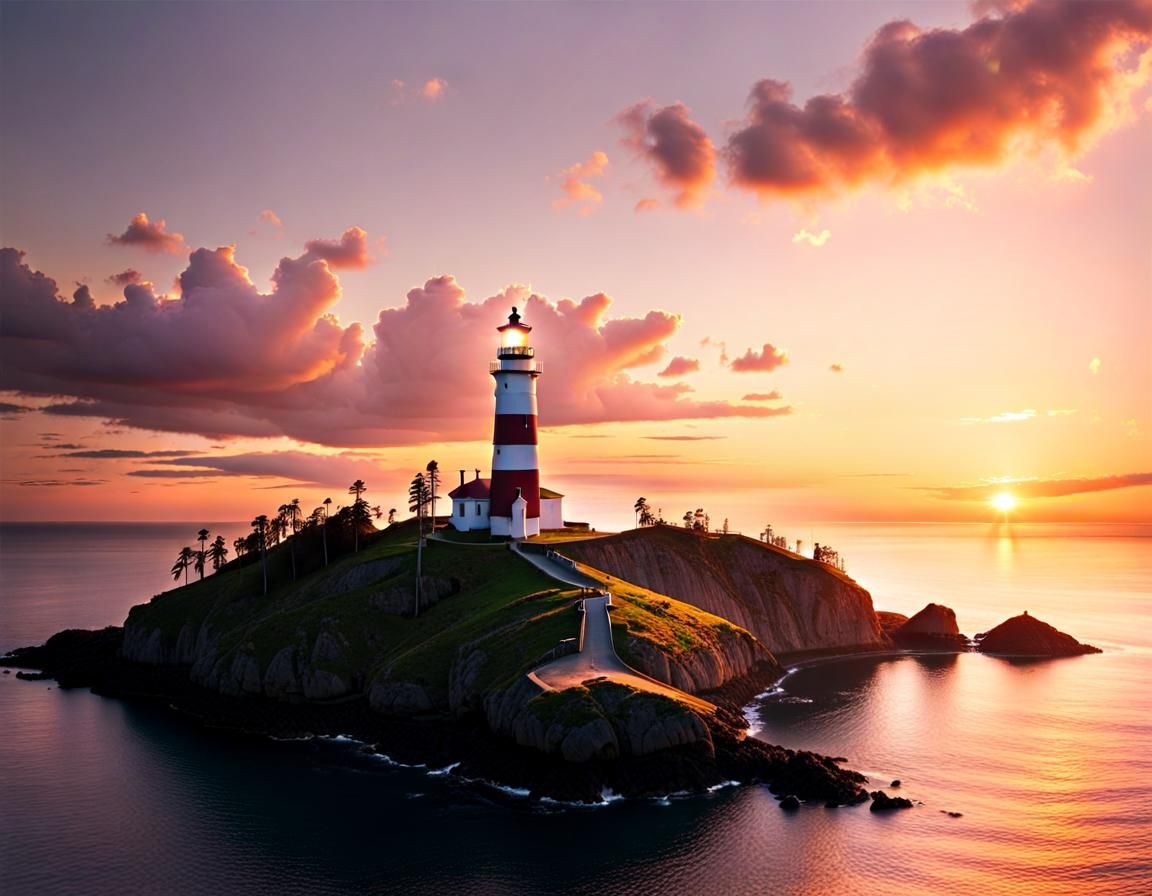 Lighthouse Island Sunset