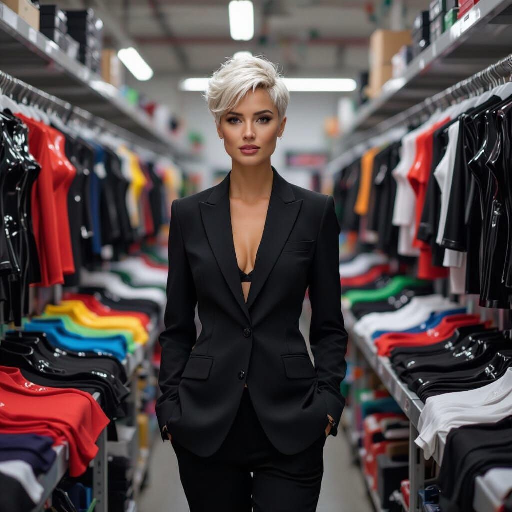 Woman Oversees Latex Clothing Factory Opening