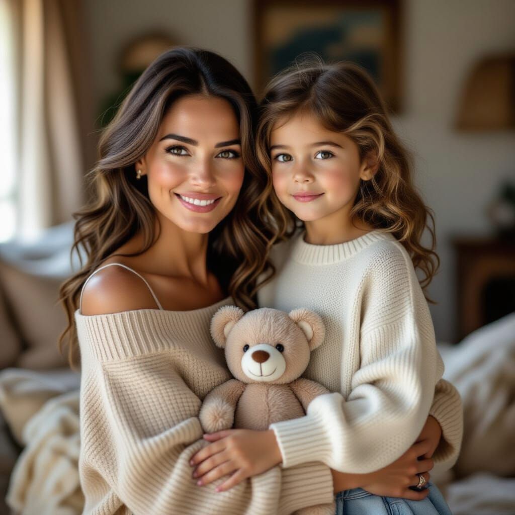 Intimate Portrait of Mother and Daughter in Lisbon