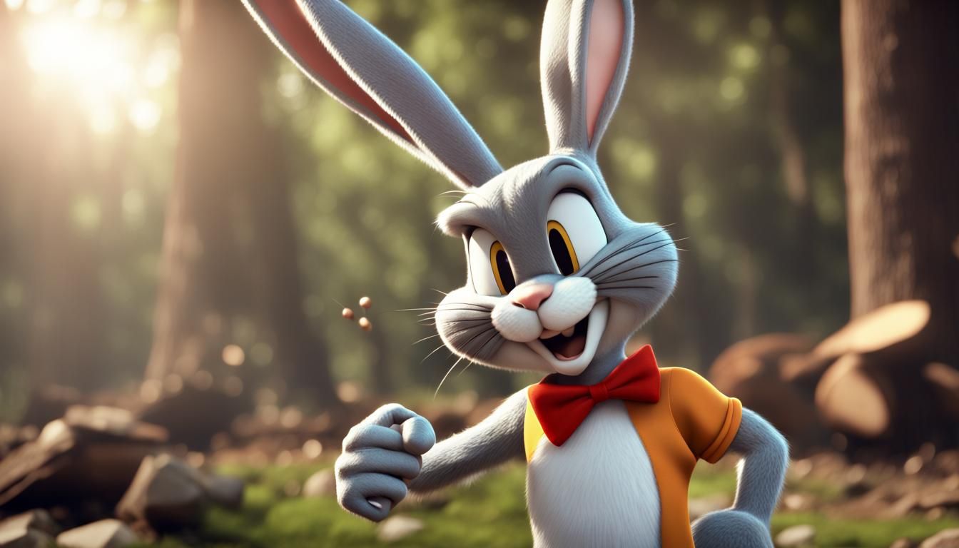 Bugs Bunny Smash Bros Style 3D Render