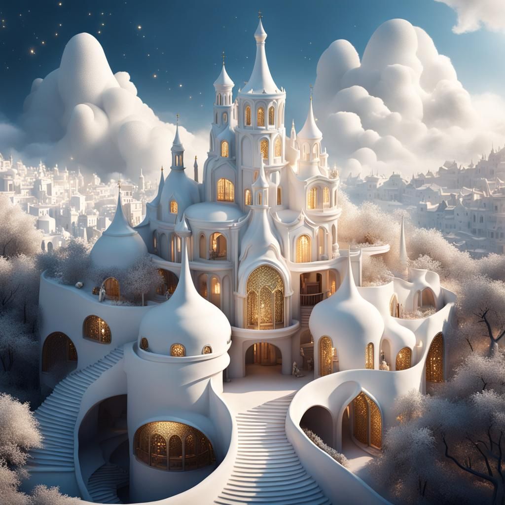 Magical White Village Emerges from Blue Book