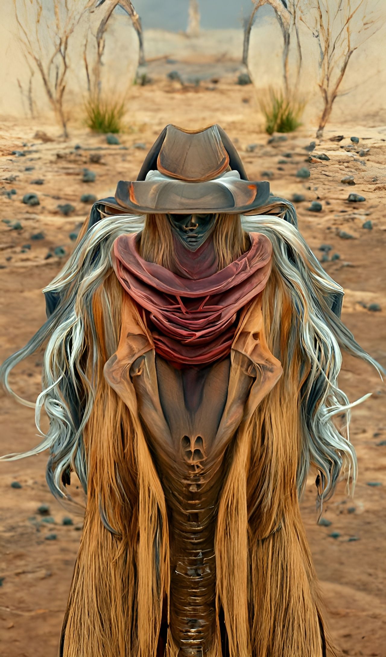 Eldritch Creature in Weird West Desert Portrait
