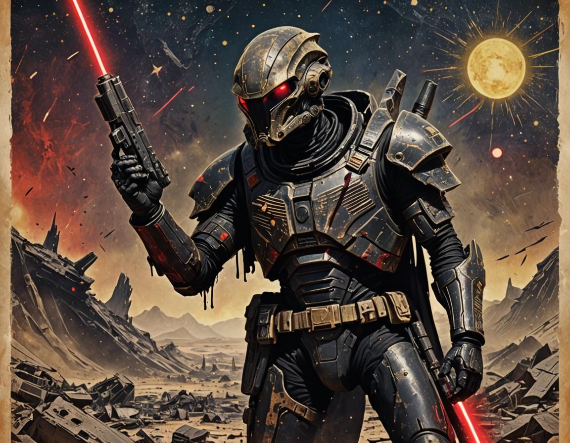 Galactic Bounty: Rogue Alien Warlord Wanted Poster