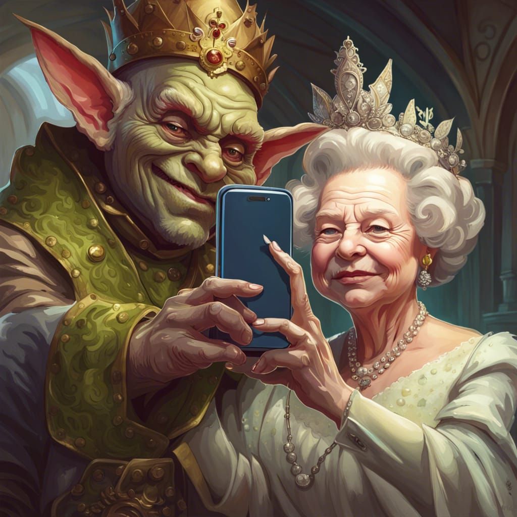 Goblin and Queen Selfie: Artstation Concept Art