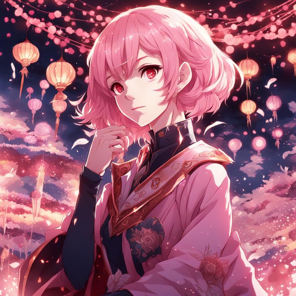 Eladrin Sorceress at Fey Carnival in Anime Style