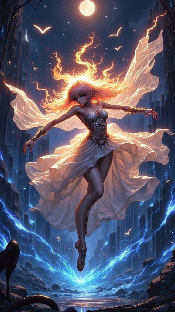 Radioactive Cloth Dancer in Anime Style