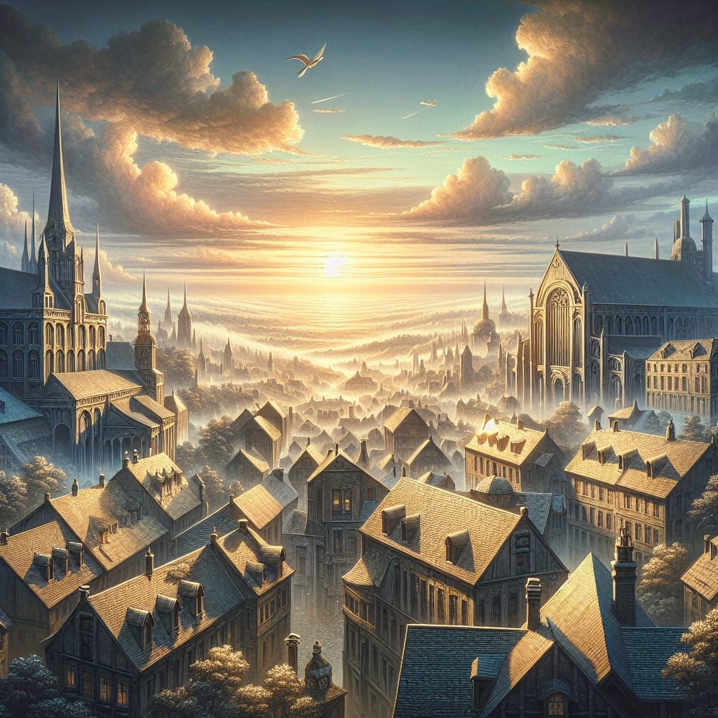Fantastical Cityscape in Netherlandish Style