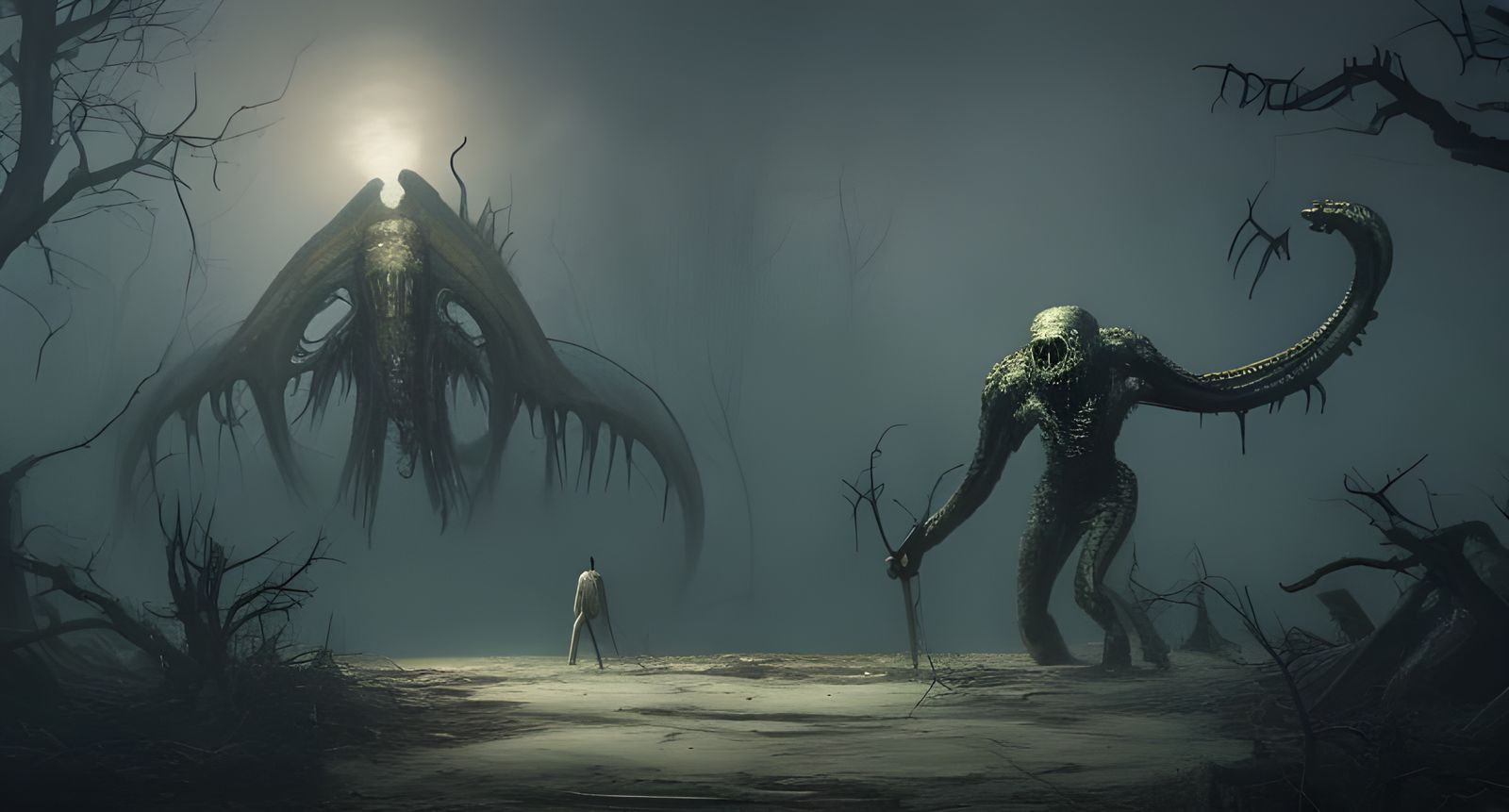 Dark Post-Apocalyptic World Ruined by Elder God