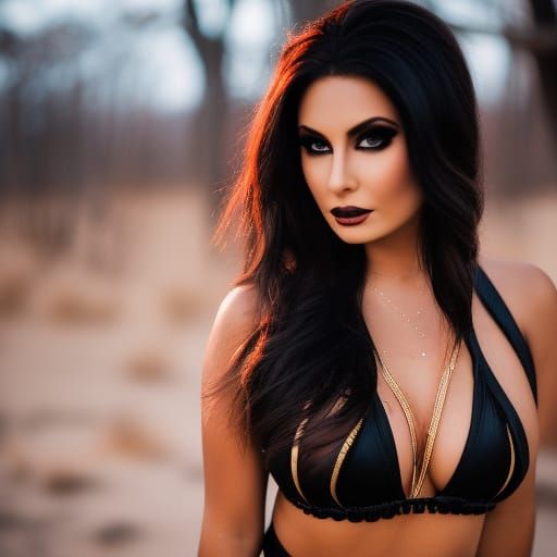 Attractive Gothic Vampire Mistress in Glamour Shot