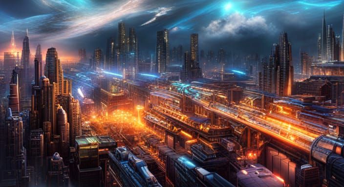 Futuristic Locomotive Civilization: A Digital Masterpiece
