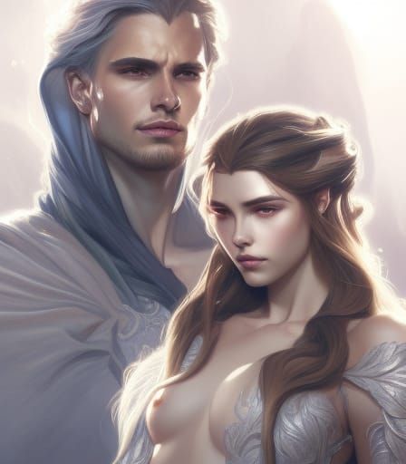 Feyre and Tamlin Portrait in Detailed Digital Art