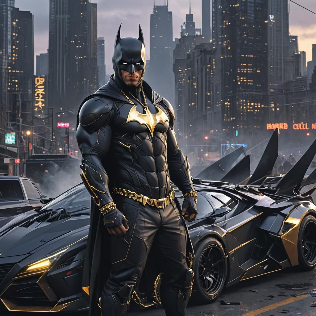 Batman as Hip Hop Rapper in Gotham