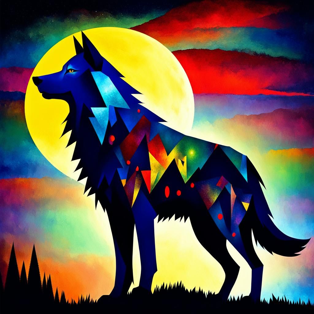 Enchanted Werewolf Transformation Under Full Moon