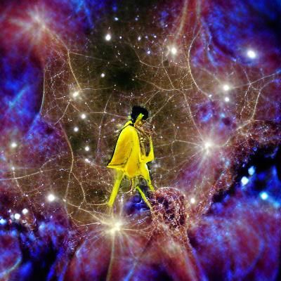 Cosmic King in Yellow: A Haunting Vision