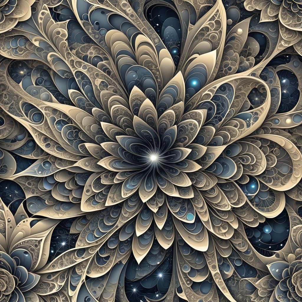 Exceptional Starlight in Abstract Fractal Art