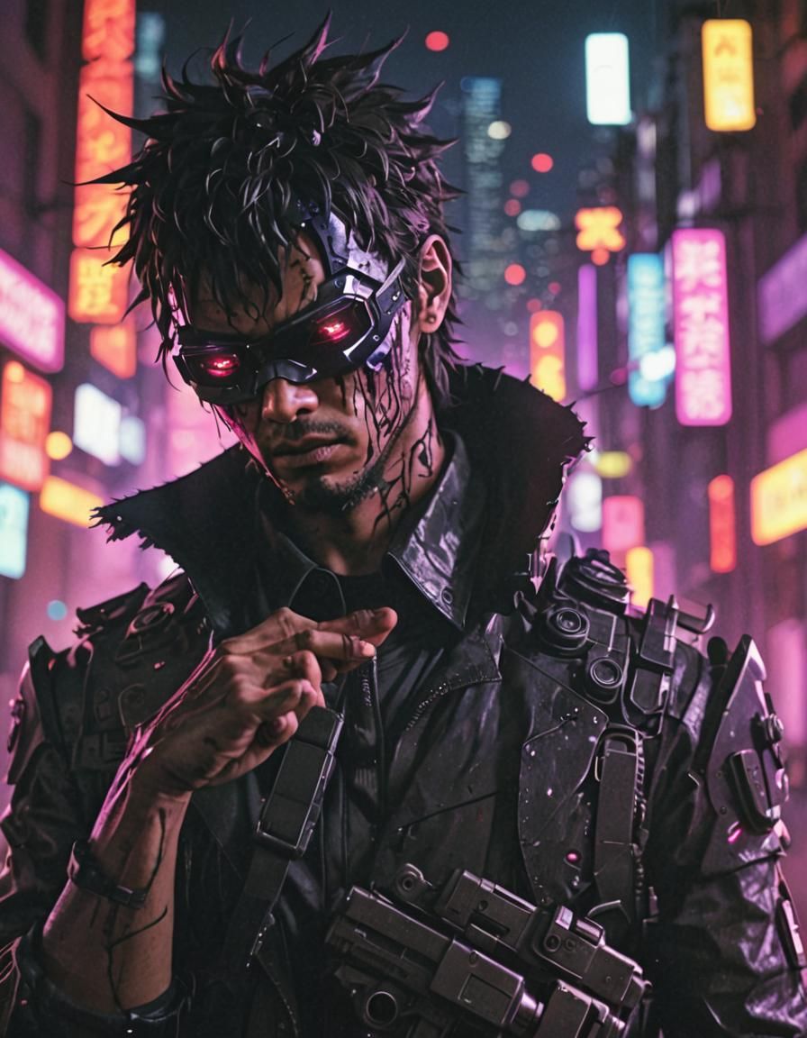 Dabi in Gun Gale Online: A Cinematic Film Still