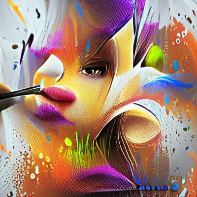 Abstract Acrylic Art with Bokeh and Ambient Occlusion