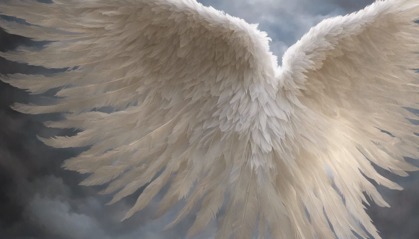 Ethereal Angel with Hyperdetailed Wings
