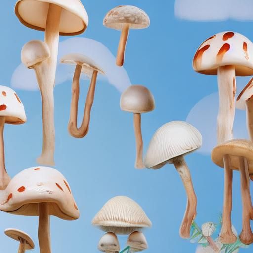 Mushroom Sculpture at Museum, Wooden Shelter Style