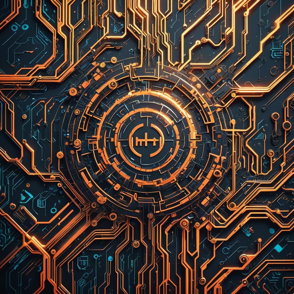 Minimalist Web Development Logo in Hyperrealistic Style