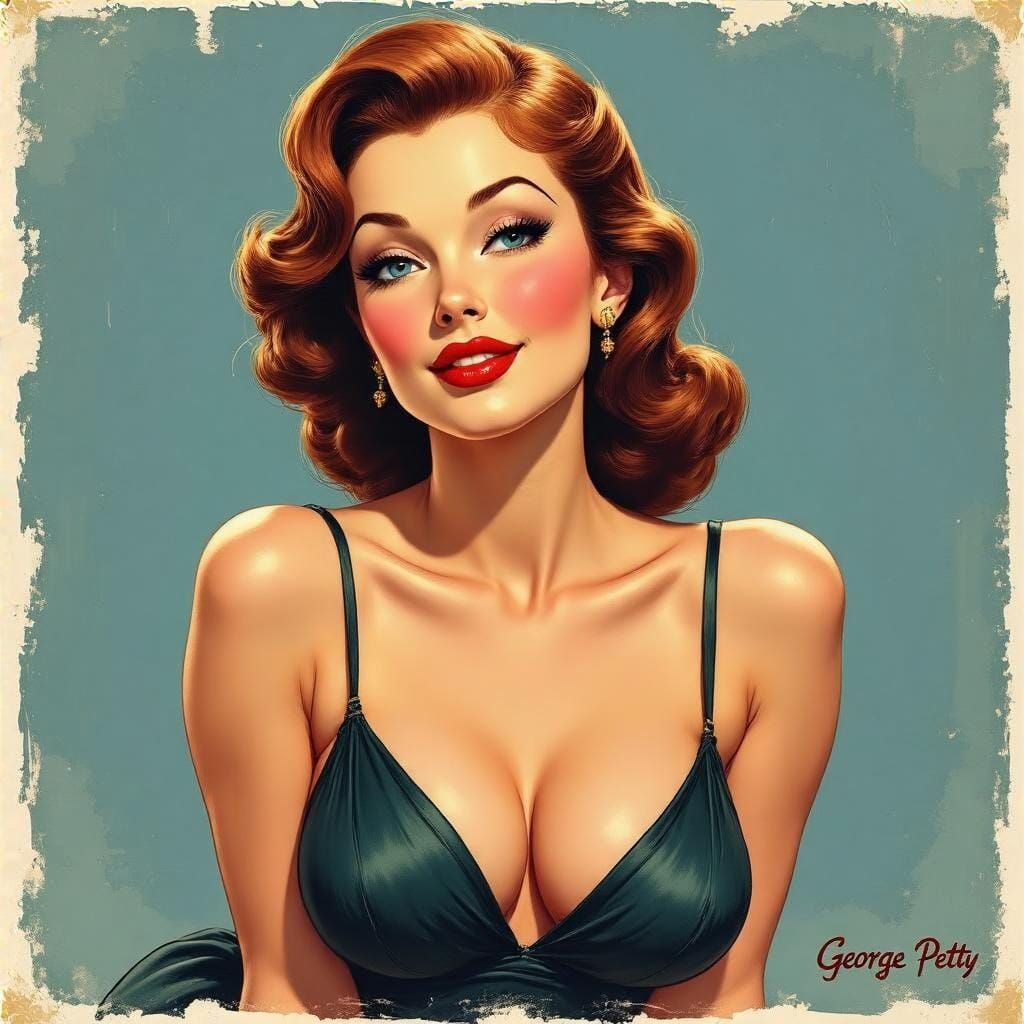 Classic Pin-Up Beauty in a Timeless Pose
