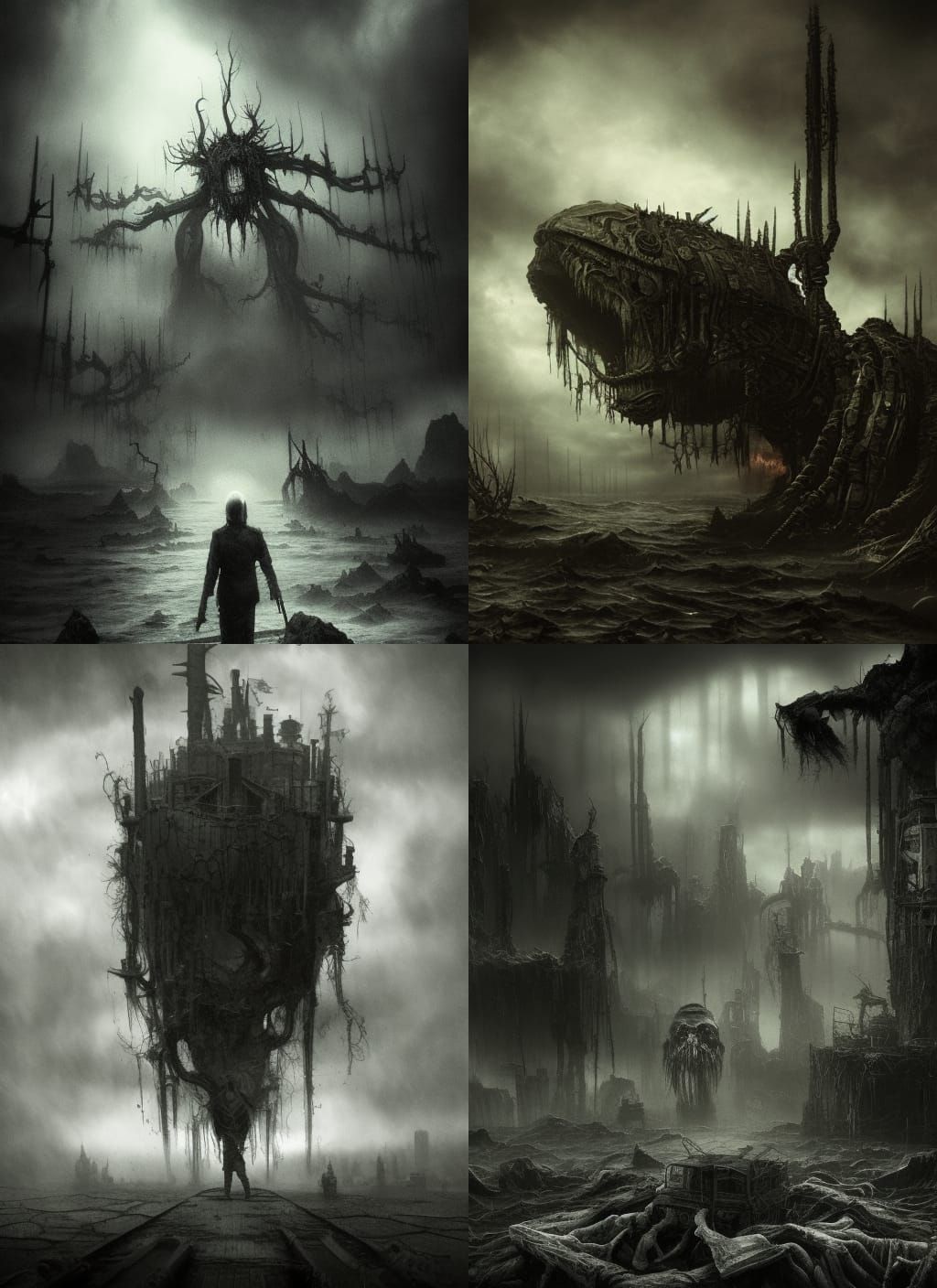 Sinister Death Machine in Gritty Lovecraftian Style