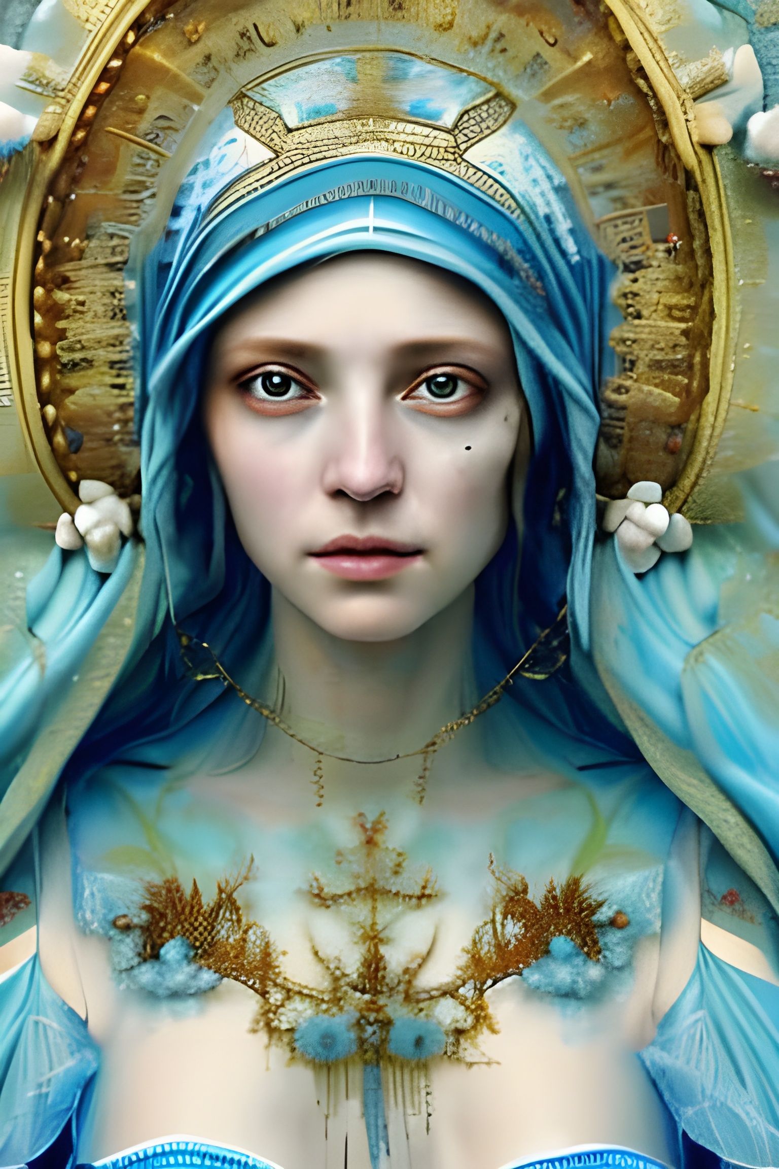 Jewish Virgin Mary Goddess in Digital Art